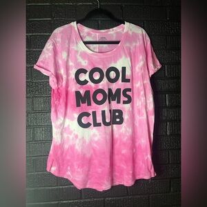 Pink and Black Tie-Dye Short Sleeve Tee